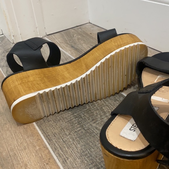 Steve Madden Wood Platform Sandals 7.5 - Picture 6 of 6